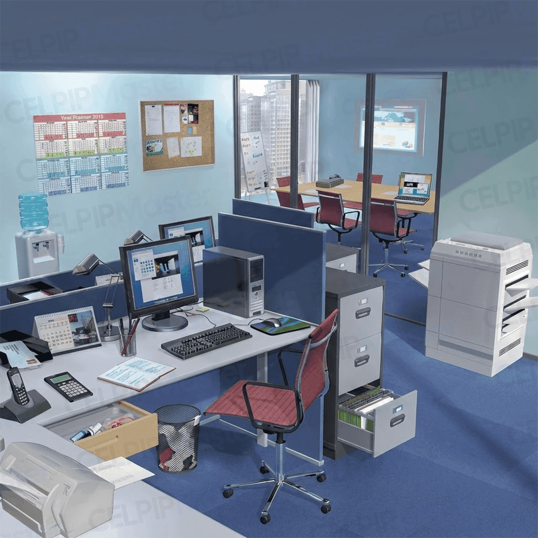 场景词汇 - 现代办公室工作区