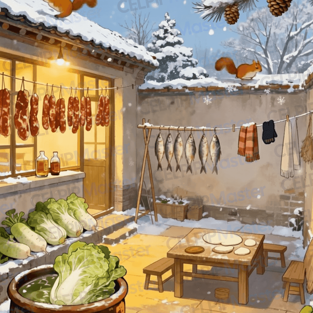 场景词汇 - 冬季院子