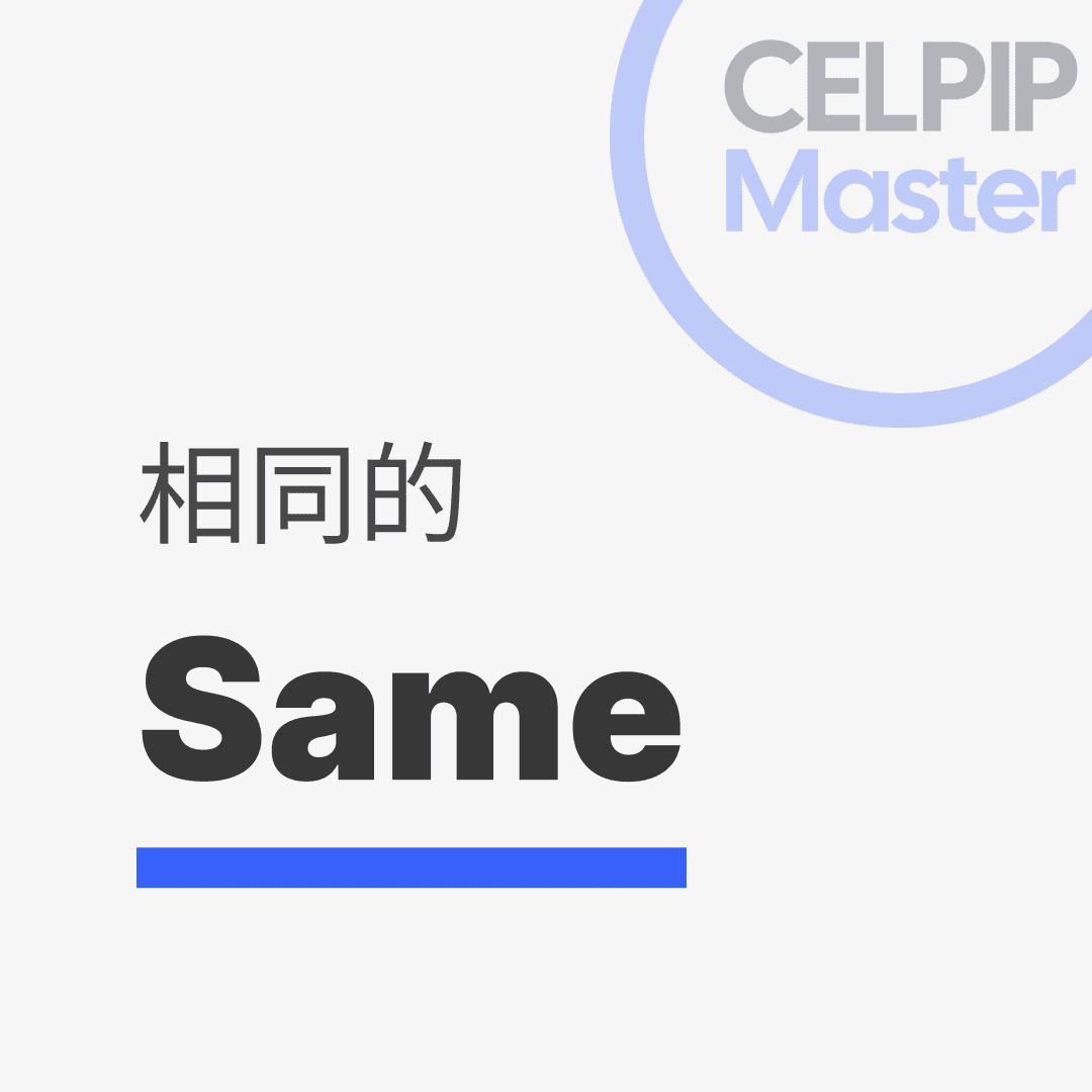 写作替换词 - 相同的